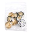 画像7: メタルボタン エンブレム 【ブラック＆ゴールド】18mm 8個入 丸型 足つき 2トーン 手芸 服飾 付け替え きらきらぷんぷん丸 B-1923 (7)