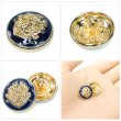 画像5: メタルボタン エンブレム 【ネイビー＆ゴールド】15mm 10個入 丸型 足つき 2トーン 手芸 服飾 付け替え きらきらぷんぷん丸 B-1930 (5)
