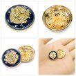 画像5: メタルボタン エンブレム 【ネイビー＆ゴールド】18mm 8個入 丸型 足つき 2トーン 手芸 服飾 付け替え きらきらぷんぷん丸 B-1931 (5)