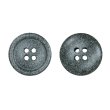 画像1: 石目調ボタン 四つ穴【グレー】15mm 10個入 丸型 樹脂 手芸 服飾 付け替え きらきらぷんぷん丸 B-1953 (1)