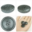 画像5: 石目調ボタン 四つ穴【グレー】20mm 6個入 丸型 樹脂 手芸 服飾 付け替え きらきらぷんぷん丸 B-1955 (5)
