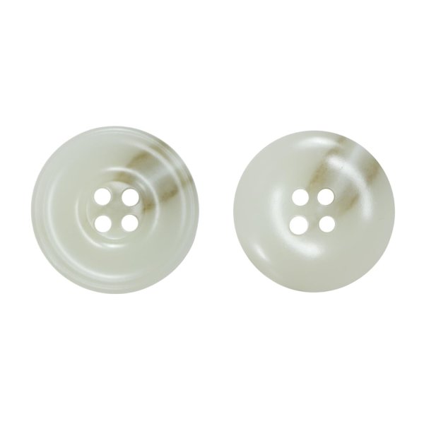 画像1: 樹脂ボタン マーブル柄【アイボリー】20mm 6個入 丸型 リム付き 4穴 手芸 服飾 付け替え きらきらぷんぷん丸 B-1991 (1)