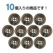 画像4: 樹脂ボタン マーブル柄【ブラウン】15mm 10個入 丸型 リム付き 4穴 手芸 服飾 付け替え きらきらぷんぷん丸 B-1992 (4)