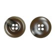 画像1: 樹脂ボタン マーブル柄【ブラウン】18mm 8個入 丸型 リム付き 4穴 手芸 服飾 付け替え きらきらぷんぷん丸 B-1993 (1)