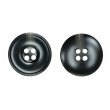 画像1: 樹脂ボタン マーブル柄【ブラック】18mm 8個入 丸型 リム付き 4穴 手芸 服飾 付け替え きらきらぷんぷん丸 B-1996 (1)