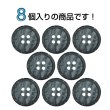 画像4: 樹脂ボタン 二段デザイン【ブラック】18mm 8個入 丸型 手芸 服飾 付け替え きらきらぷんぷん丸 B-2002 (4)