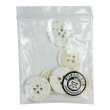 画像7: 樹脂ボタン 二段デザイン【アイボリー】21mm 6個入 丸型 手芸 服飾 付け替え きらきらぷんぷん丸 B-2006 (7)