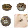 画像5: ココナッツボタン【ブラウン】10mm 15個入 丸型 4つ穴 天然素材 手芸 服飾 付け替え きらきらぷんぷん丸 B-2007 (5)