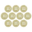 画像1: 木目調樹脂ボタン【ライトブラウン】15mm 10個入 4穴 丸型 手芸 服飾 付け替え きらきらぷんぷん丸 B-2016 (1)