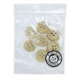画像7: 木目調樹脂ボタン【ライトブラウン】15mm 10個入 4穴 丸型 手芸 服飾 付け替え きらきらぷんぷん丸 B-2016 (7)