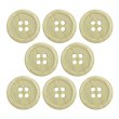 画像1: 木目調樹脂ボタン【ライトブラウン】18mm 8個入 4穴 丸型 手芸 服飾 付け替え きらきらぷんぷん丸 B-2017 (1)