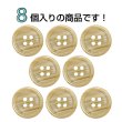 画像4: 木目調樹脂ボタン【キャメル】18mm 8個入 4穴 丸型 手芸 服飾 付け替え きらきらぷんぷん丸 B-2021 (4)