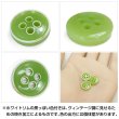 画像5: 四つ穴ボタン【ライトグリーン】ホワイトリム ヴィンテージ風 11.5mm 10個入 丸型 手芸 服飾 付け替え きらきらぷんぷん丸 B-2033 (5)