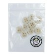 画像7: 四つ穴ボタン【ベージュ】ホワイトリム ヴィンテージ風 11.5mm 10個入 丸型 手芸 服飾 付け替え きらきらぷんぷん丸 B-2038 (7)