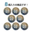 画像4: クロスラインウッドボタン【ネイビー】15mm 8個入 丸型 四つ穴 ヴィンテージ調 手芸 服飾 付け替え きらきらぷんぷん丸 B-2041 (4)
