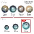画像3: クロスラインウッドボタン【グリーン】20mm 6個入 丸型 四つ穴 ヴィンテージ調 手芸 服飾 付け替え きらきらぷんぷん丸 B-2045 (3)