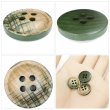 画像5: クロスラインウッドボタン【ベージュ】15mm 8個入 丸型 四つ穴 ヴィンテージ調 手芸 服飾 付け替え きらきらぷんぷん丸 B-2050 (5)