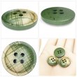 画像5: クロスラインウッドボタン【ベージュ】20mm 6個入 丸型 四つ穴 ヴィンテージ調 手芸 服飾 付け替え きらきらぷんぷん丸 B-2051 (5)