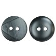 画像1: 樹脂ボタン ツートンマーブル【ブラック】15mm 10個入 丸型 二つ穴 手芸 服飾 付け替え きらきらぷんぷん丸 B-2061 (1)