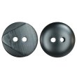 画像1: 樹脂ボタン ツートンマーブル【ブラック】18mm 8個入 丸型 二つ穴 手芸 服飾 付け替え きらきらぷんぷん丸 B-2062 (1)