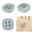 画像5: 樹脂ボタン 四つ穴 角丸スクエア【グレー】11mm 15個入 マット調 手芸 服飾 付け替え きらきらぷんぷん丸 B-2070 (5)