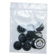 画像7: 樹脂ボタン 木目調リム【グレー】15mm 10個入 丸型 四つ穴 表付け 手芸 服飾 付け替え きらきらぷんぷん丸 B-2073 (7)