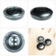 画像5: 樹脂ボタン 木目調リム【グレー】18mm 8個入 丸型 四つ穴 表付け 手芸 服飾 付け替え きらきらぷんぷん丸 B-2074 (5)