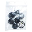 画像7: 樹脂ボタン 木目調リム【グレー】18mm 8個入 丸型 四つ穴 表付け 手芸 服飾 付け替え きらきらぷんぷん丸 B-2074 (7)