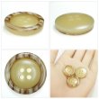 画像5: 樹脂ボタン 木目調リム【ベージュ】20mm 6個入 丸型 四つ穴 表付け 手芸 服飾 付け替え きらきらぷんぷん丸 B-2078 (5)