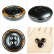 画像5: 樹脂ボタン 木目調リム【ブラウン】15mm 10個入 丸型 四つ穴 表付け 手芸 服飾 付け替え きらきらぷんぷん丸 B-2079 (5)