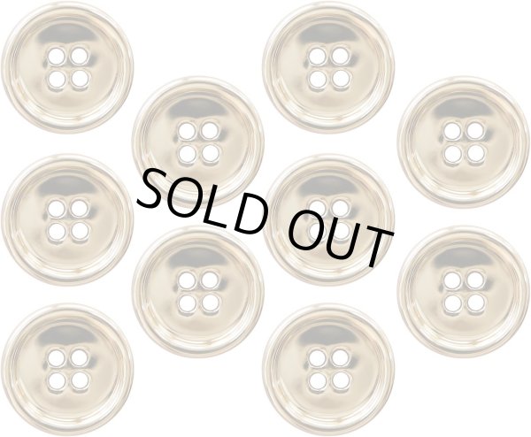 画像1: メタルボタン 四つ穴 【ゴールド 鏡面仕上げ】 金 シャツ スーツ 10個入り 【20mm】 きらきらぷんぷん丸 B-209 (1)