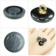 画像5: 樹脂ボタン リングデザイン【ブラック】15mm 10個入 丸型 足つき 手芸 服飾 付け替え きらきらぷんぷん丸 B-2091 (5)
