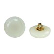 画像1: 樹脂ボタン リングデザイン【アイボリー】15mm 10個入 丸型 足つき 手芸 服飾 付け替え きらきらぷんぷん丸 B-2094 (1)