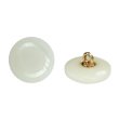 画像1: 樹脂ボタン リングデザイン【アイボリー】17mm 8個入 丸型 足つき 手芸 服飾 付け替え きらきらぷんぷん丸 B-2095 (1)