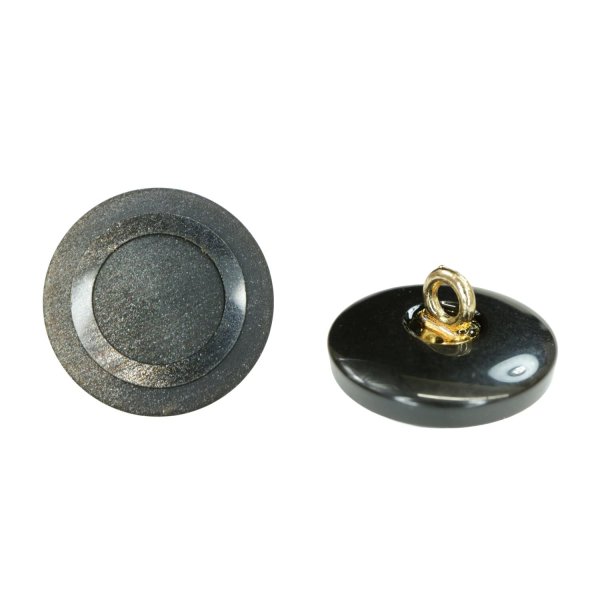 画像1: 樹脂ボタン リングデザイン【ブラウン】17mm 8個入 丸型 足つき 手芸 服飾 付け替え きらきらぷんぷん丸 B-2098 (1)