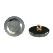 画像1: 樹脂ボタン リングデザイン【ブラウン】20mm 6個入 丸型 足つき 手芸 服飾 付け替え きらきらぷんぷん丸 B-2099 (1)