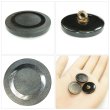 画像5: 樹脂ボタン リングデザイン【ブラウン】20mm 6個入 丸型 足つき 手芸 服飾 付け替え きらきらぷんぷん丸 B-2099 (5)