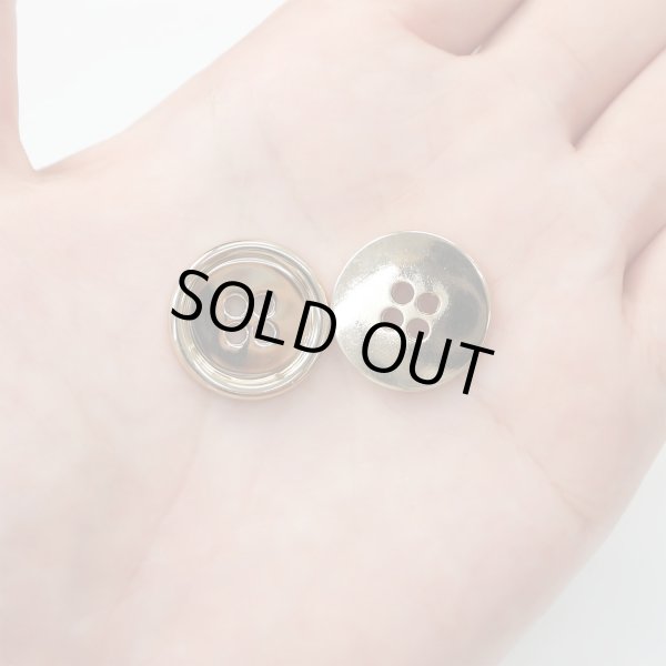 画像7: メタルボタン 四つ穴 【ゴールド 鏡面仕上げ】 金 シャツ スーツ 10個入り 【20mm】 きらきらぷんぷん丸 B-209 (7)