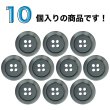 画像4: 樹脂ボタン【ブラック】15mm 10個入 丸型 四つ穴 リムデザイン マーブル調 手芸 服飾 付け替え きらきらぷんぷん丸 B-2100 (4)