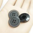 画像5: 樹脂ボタン【ブラック】22mm 6個入 丸型 四つ穴 リムデザイン マーブル調 手芸 服飾 付け替え きらきらぷんぷん丸 B-2102 (5)