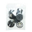 画像7: 樹脂ボタン【ブラック】22mm 6個入 丸型 四つ穴 リムデザイン マーブル調 手芸 服飾 付け替え きらきらぷんぷん丸 B-2102 (7)