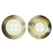 画像1: 樹脂ボタン【アイボリー】15mm 10個入 丸型 四つ穴 リムデザイン マーブル調 手芸 服飾 付け替え きらきらぷんぷん丸 B-2103 (1)