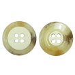 画像1: 樹脂ボタン【アイボリー】17.5mm 8個入 丸型 四つ穴 リムデザイン マーブル調 手芸 服飾 付け替え きらきらぷんぷん丸 B-2104 (1)