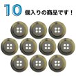 画像4: 樹脂ボタン【ブラウン】15mm 10個入 丸型 四つ穴 リムデザイン マーブル調 手芸 服飾 付け替え きらきらぷんぷん丸 B-2106 (4)