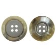 画像1: 樹脂ボタン【ブラウン】22mm 6個入 丸型 四つ穴 リムデザイン マーブル調 手芸 服飾 付け替え きらきらぷんぷん丸 B-2108 (1)