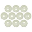 画像1: 樹脂ボタン 皿型【アイボリー】15mm 10個入 四つ穴 丸型 フチあり くぼみ 手芸 服飾 付け替え きらきらぷんぷん丸 B-2119 (1)