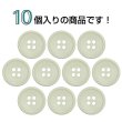 画像4: 樹脂ボタン 皿型【アイボリー】15mm 10個入 四つ穴 丸型 フチあり くぼみ 手芸 服飾 付け替え きらきらぷんぷん丸 B-2119 (4)