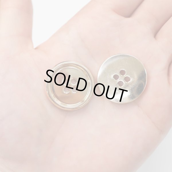 画像7: メタルボタン 四つ穴 【ゴールド 鏡面仕上げ】 金 シャツ スーツ 8個入り 【25mm】 きらきらぷんぷん丸 B-211 (7)