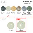画像3: 樹脂ボタン 皿型【アイボリー】18mm 8個入 四つ穴 丸型 フチあり くぼみ 手芸 服飾 付け替え きらきらぷんぷん丸 B-2120 (3)