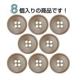 画像4: 樹脂ボタン 皿型【ブラウン】18mm 8個入 四つ穴 丸型 フチあり くぼみ 手芸 服飾 付け替え きらきらぷんぷん丸 B-2124 (4)
